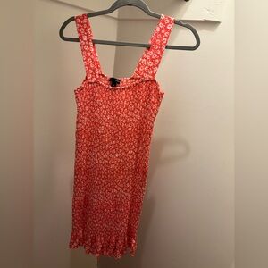 AQUA floral coral mini dress